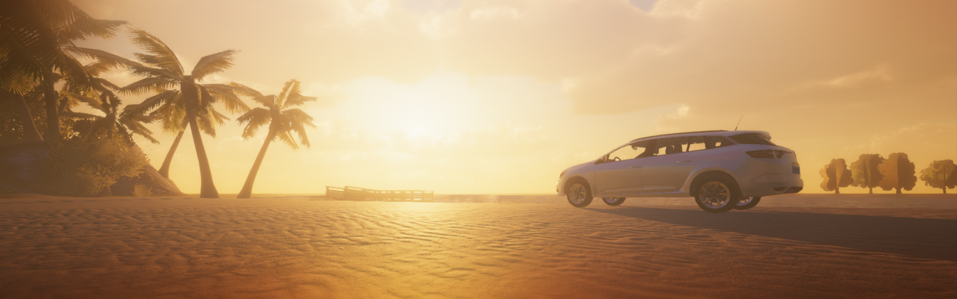 Mégane IV au coucher du soleil dans Nova-Life